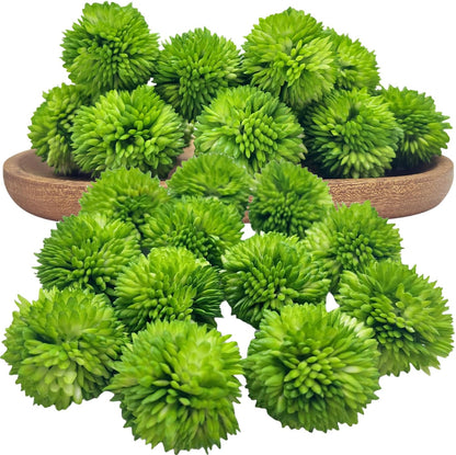 12 Green Decorative Moss Balls – 1.57 Inch (Size ≈ Golf Ball), Artificial Moss Spheres for Mini Terrarium, Fairy Garden, Small Vase, Centerpiece & Home Decor