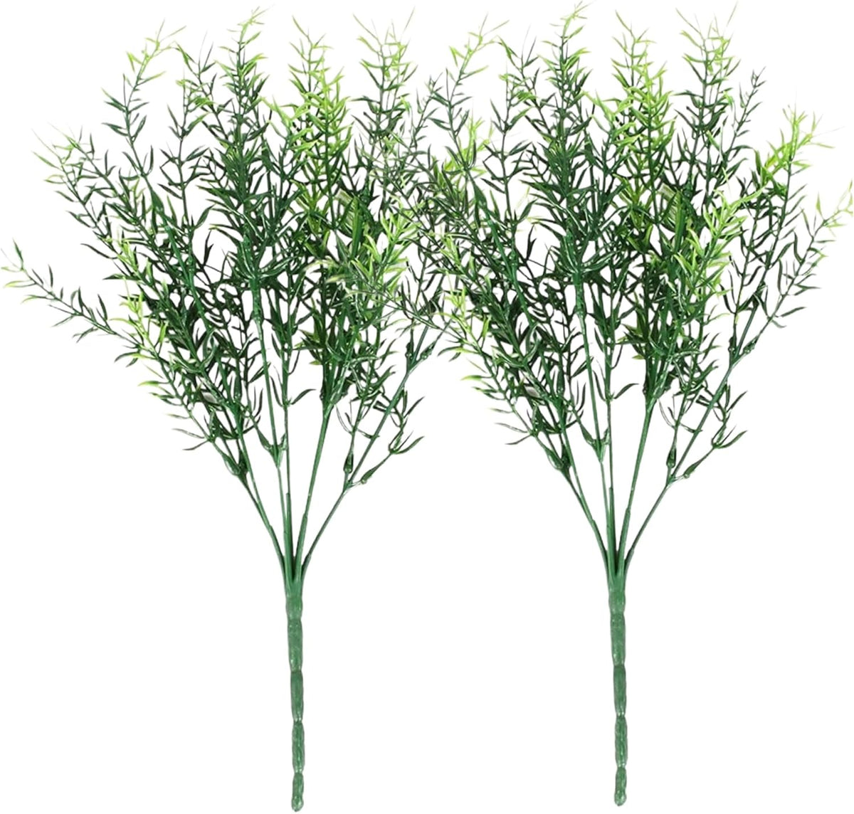 2PCS 14" Artificial Rosemary Stems, Realistic Faux Rosemary Plant with 7 Branches, Low Maintenance Greenery for Home, Kitchen, Office, Garden Decor