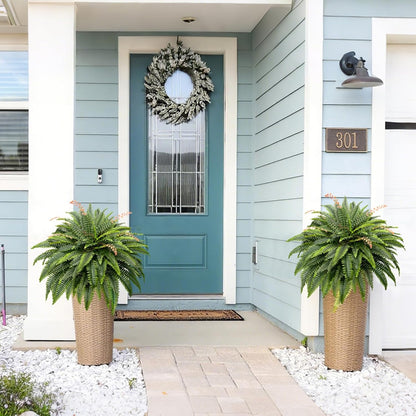 45" Fake Ferns Artificial Plants Large,Set of 2 Artificial Boston Ferns Faux Hanging Fake Plants for Outdoors Planter Home Garden Decor,60 Branches