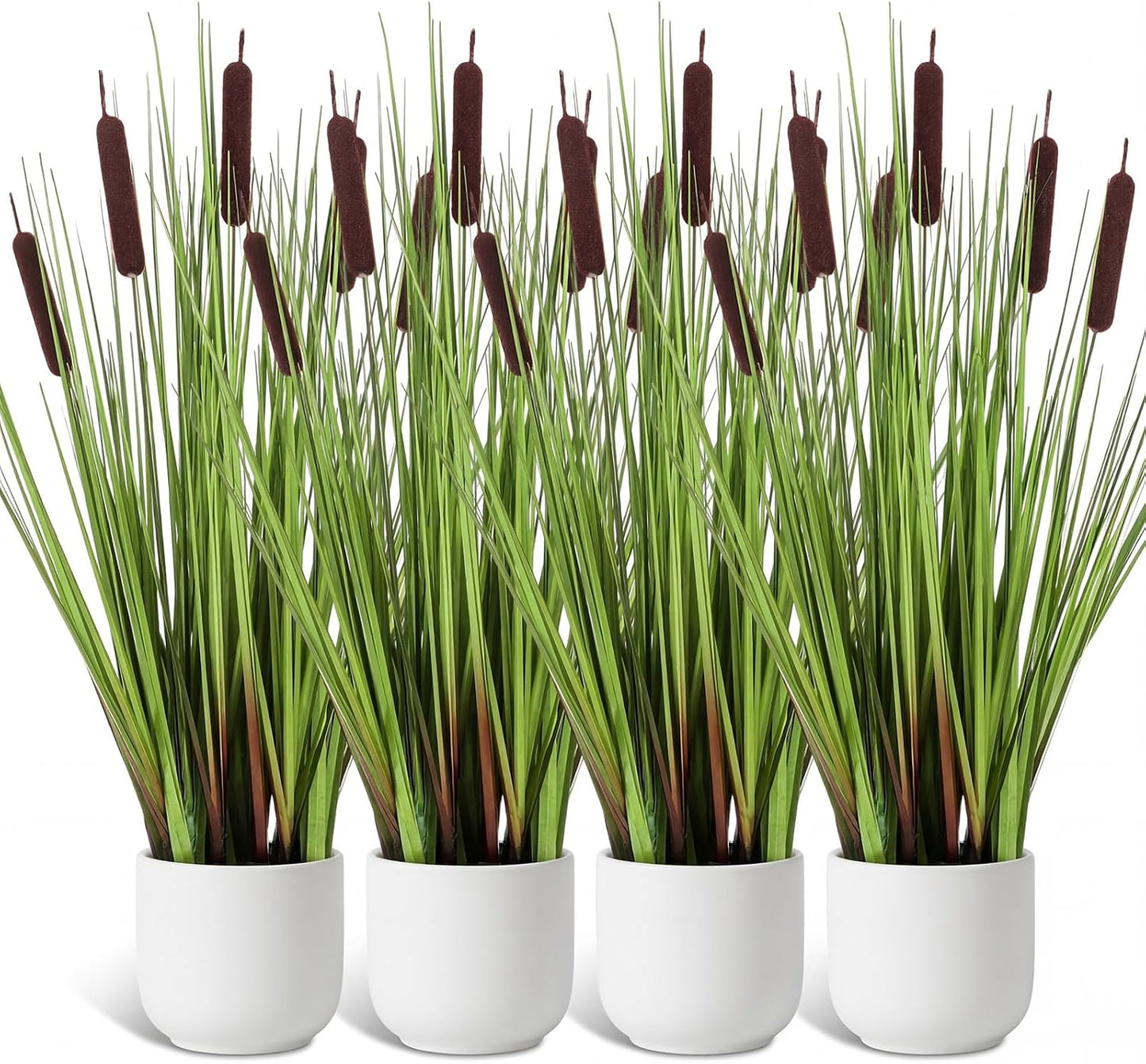 2 Pack 3ft/35inch Artificial Grass Plant Outdoor Artificial Greenery Grass in Pot with Fake Purple Hydrangea for Spring Room Office Indoor Outdoor Decor Housewarming Gifts