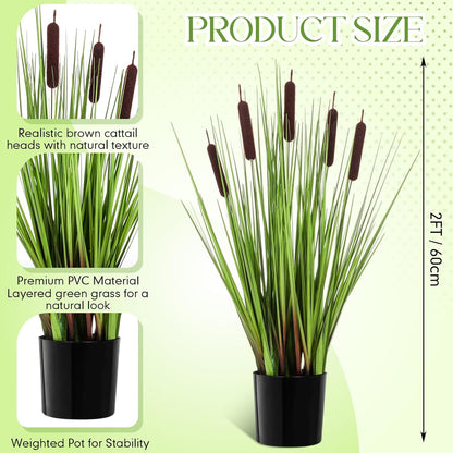 2 Pack 3ft/35inch Artificial Grass Plant Outdoor Artificial Greenery Grass in Pot with Fake Purple Hydrangea for Spring Room Office Indoor Outdoor Decor Housewarming Gifts
