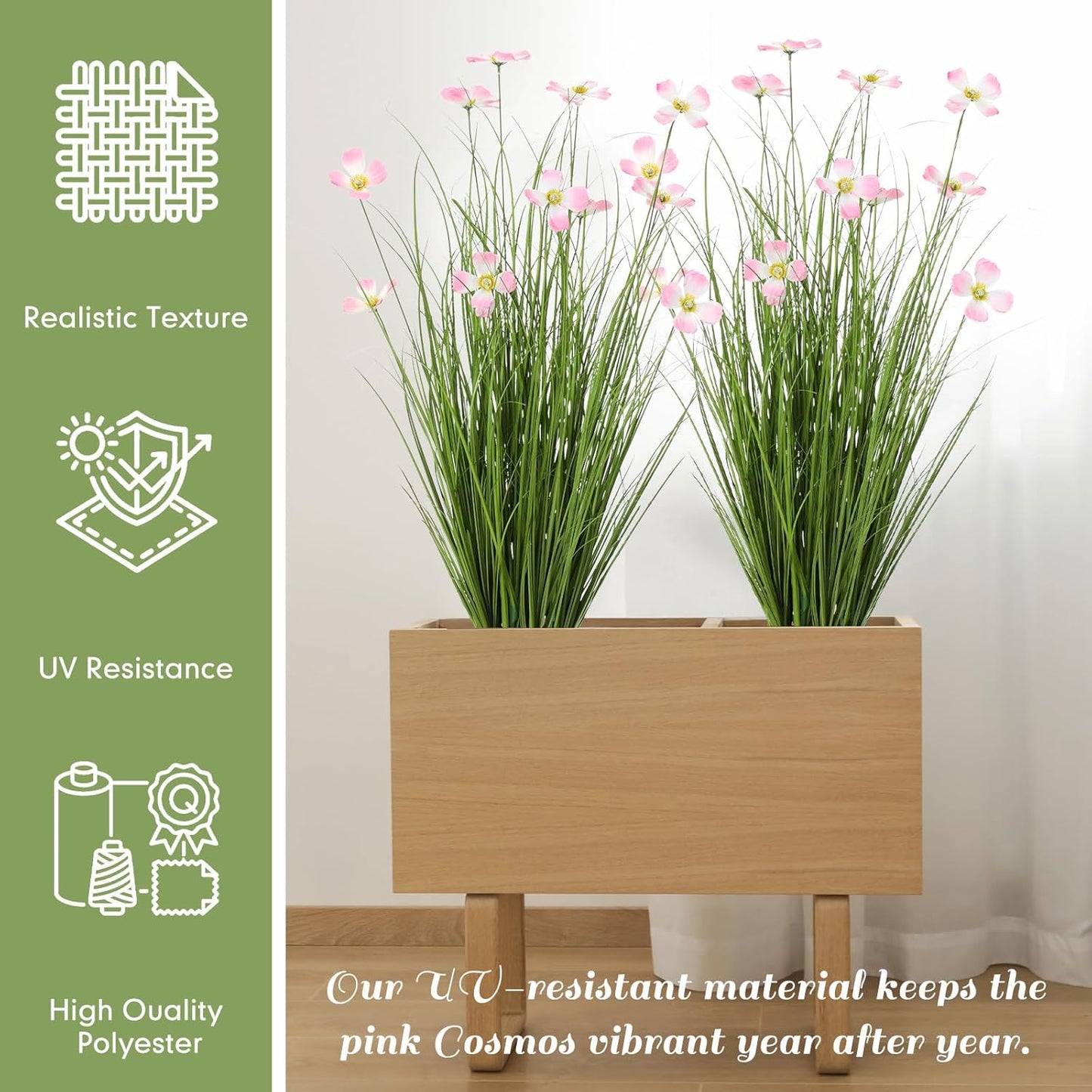 2 Pack 3ft/35inch Artificial Grass Plant Outdoor Artificial Greenery Grass in Pot with Fake Purple Hydrangea for Spring Room Office Indoor Outdoor Decor Housewarming Gifts
