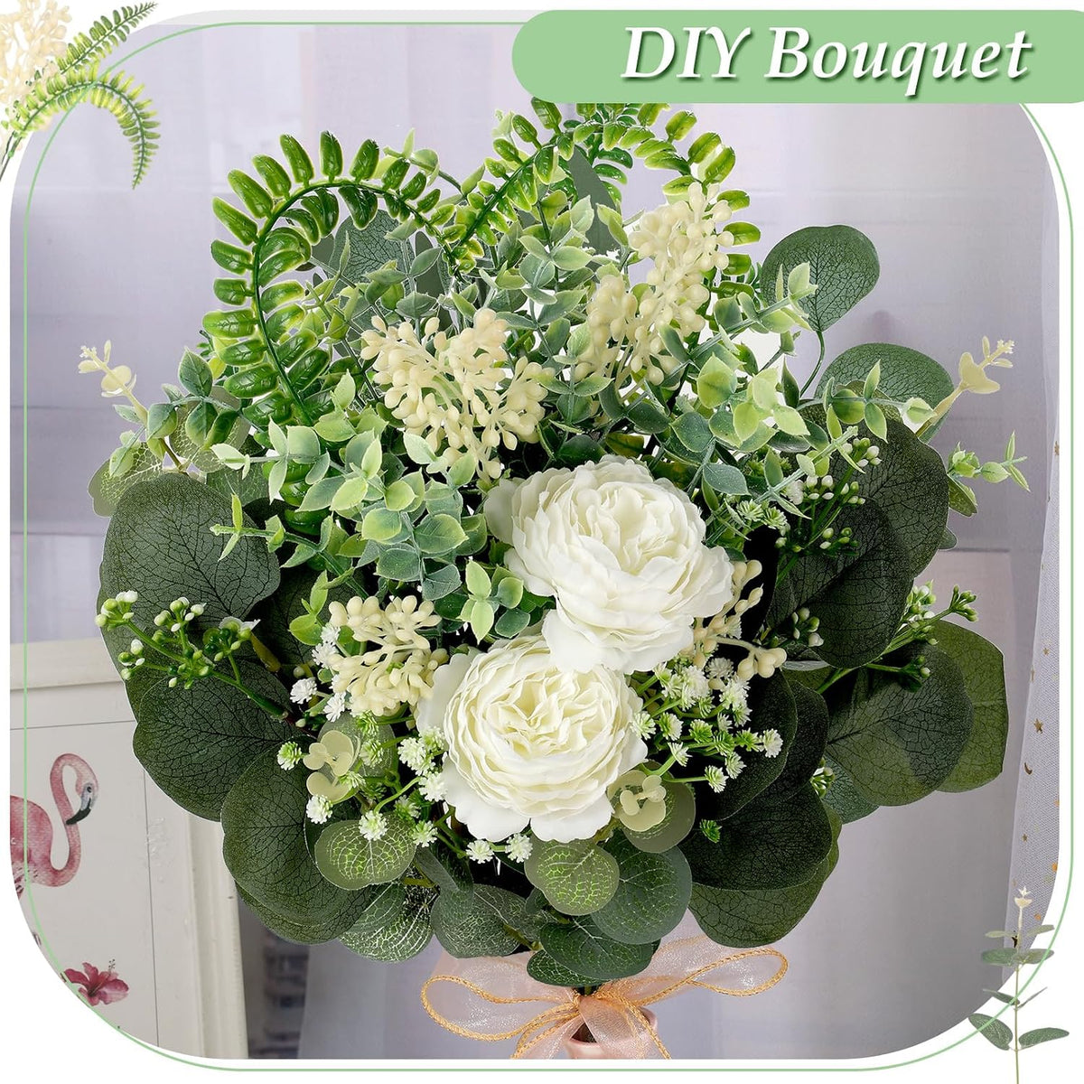 32 Bundles Faux Lavender Plants Outdoor, UV Resistant Fake Lavender Flower