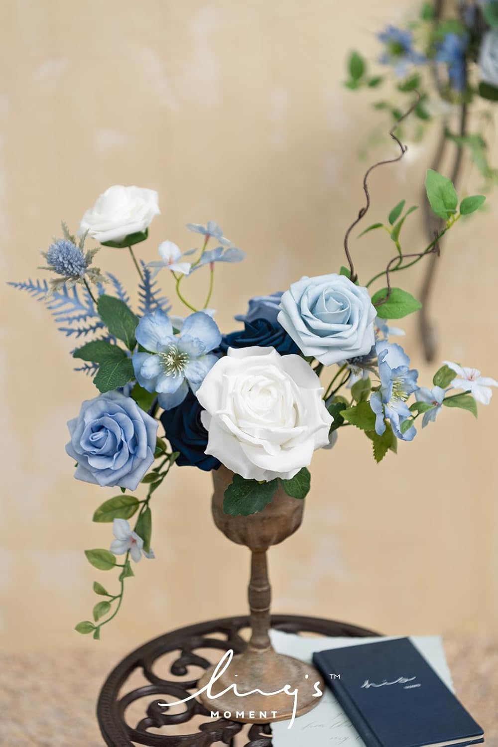 Fake Flowers Box, Sorbet Tropical, Mini Combo | Artificial Flowers and Greenery Mini Combo Box Set, Fake Flower for DIY Wedding Bridal Bouquet, Centerpieces Decor