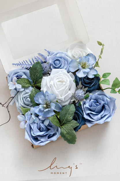 Fake Flowers Box, Sorbet Tropical, Mini Combo | Artificial Flowers and Greenery Mini Combo Box Set, Fake Flower for DIY Wedding Bridal Bouquet, Centerpieces Decor