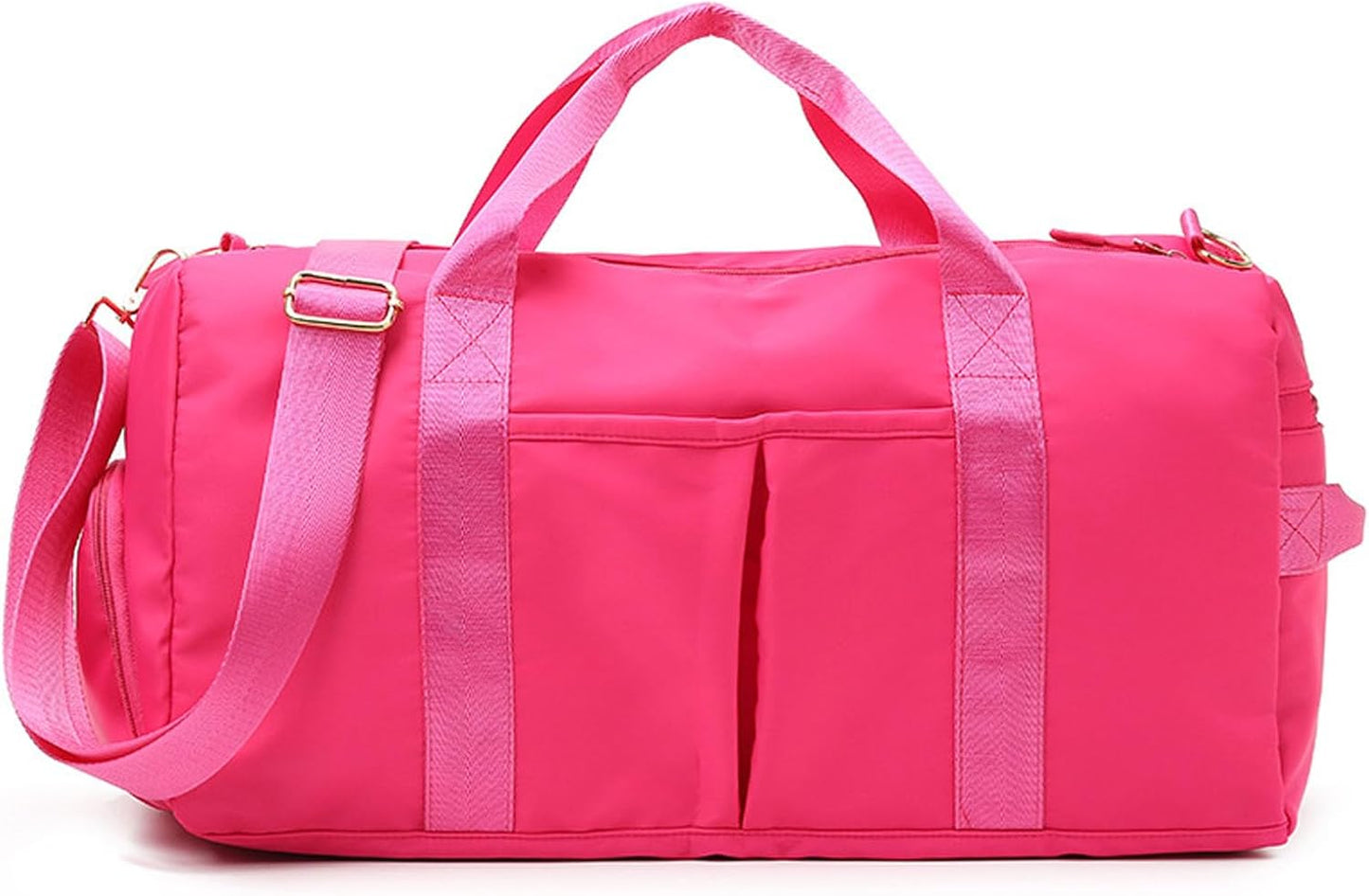 Sports Gym Bag for Women Travel Duffel Bag with Wet Pocket and Shoes Compartment for Training Swim Yoga(Red)