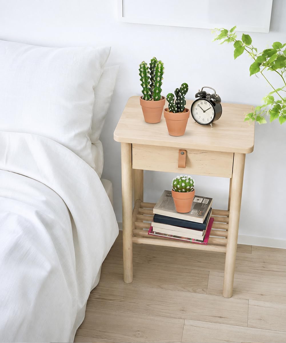 Small Artificial Cactus Plants in Ceramic Pots 6 Pcs Potted Fake Cactus