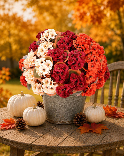Artificial Flowers for Outdoors – of UV-Resistant Artificial Geraniums, Realistic Silk Flowers for Front Porch, Patio, Garden, Window Boxes & Hanging Baskets (red, 6)