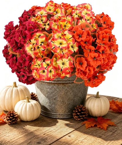Artificial Flowers for Outdoors – of UV-Resistant Artificial Geraniums, Realistic Silk Flowers for Front Porch, Patio, Garden, Window Boxes & Hanging Baskets (red, 6)