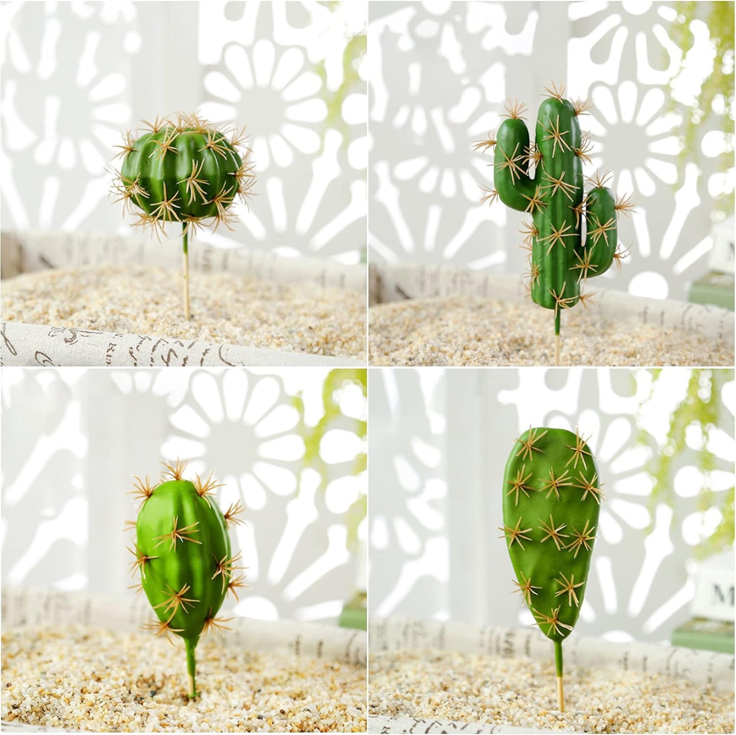 10 PCS Faux Fake Succulents Artificial Cactus Decor Faux Cactus Cacti Plant Artificial Cactus Succulent Artificial Succulent Plants for Decoration Faux Cactus Plant Bulk