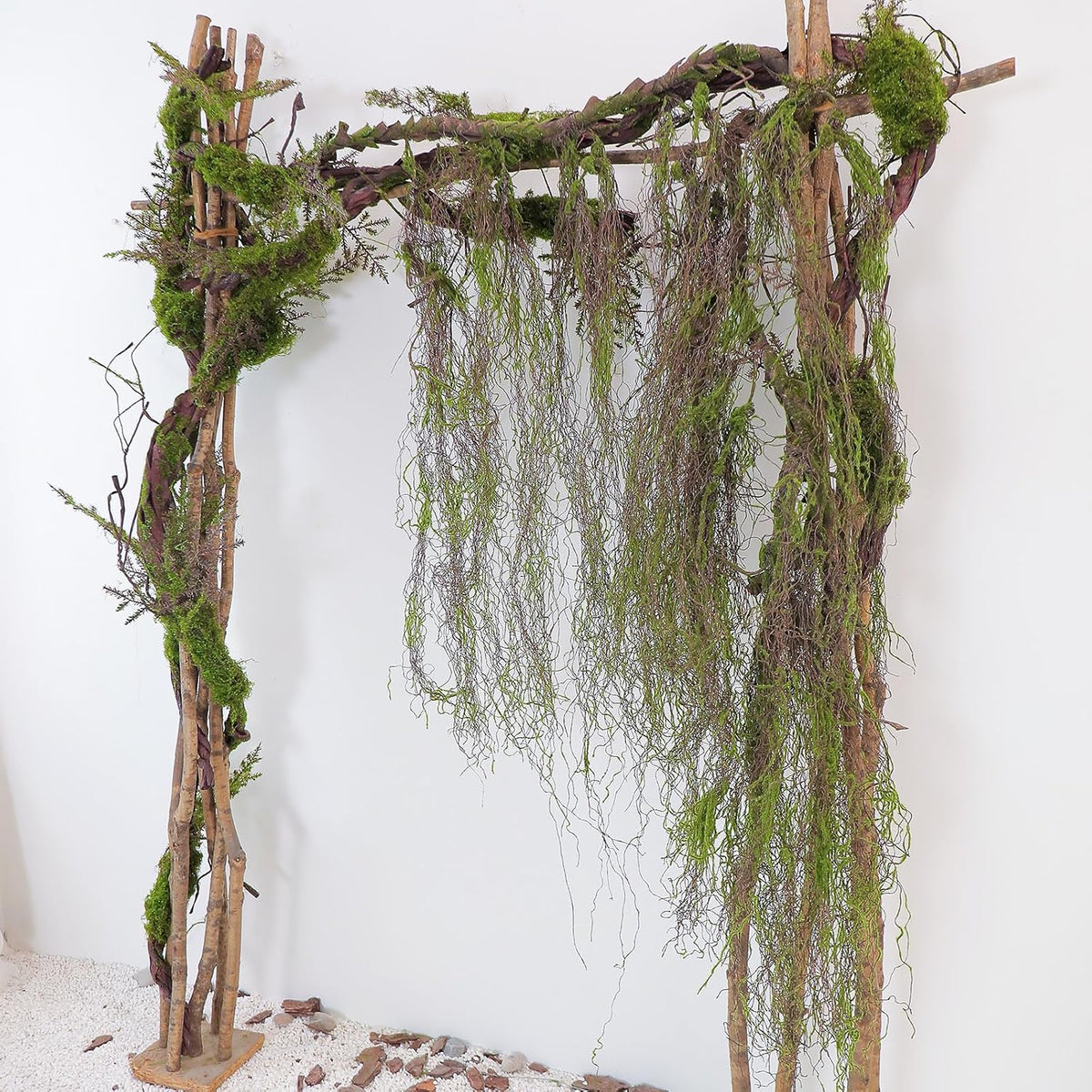 78" Large Bendable Fake Tree Trunk Branch Wall Hanging Moss Vine