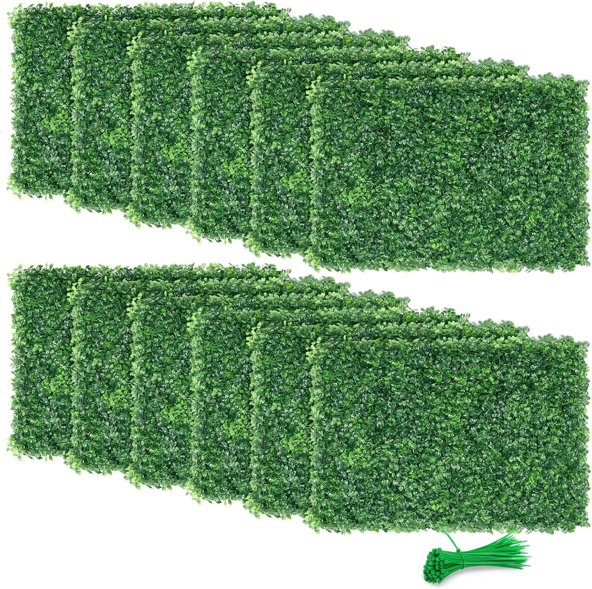 24"x16" Artificial Boxwood Hedge Panels for Privacy Home Decor