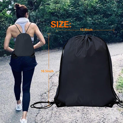 20 Pcs Drawstring Backpack Bulk Draw String Bags Cinch Polyester Bag for Gym Sport, Yellow