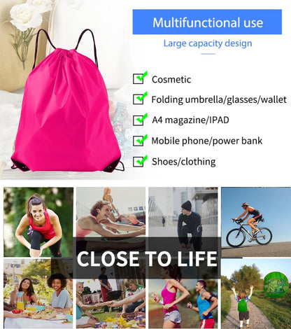 20 Pcs Drawstring Backpack Bulk Draw String Bags Cinch Polyester Bag for Gym Sport, Yellow
