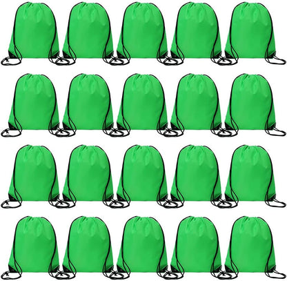 20 Pcs Drawstring Backpack Bulk Draw String Bags Cinch Polyester Bag for Gym Sport, Yellow