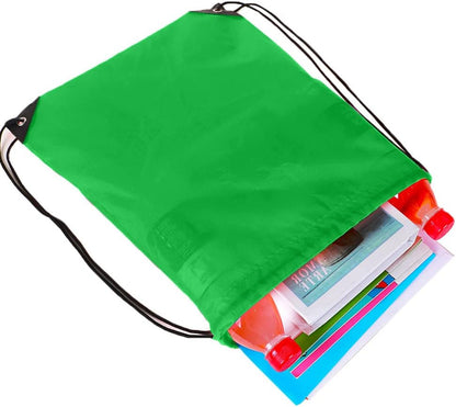 20 Pcs Drawstring Backpack Bulk Draw String Bags Cinch Polyester Bag for Gym Sport, Yellow