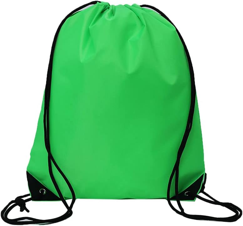 20 Pcs Drawstring Backpack Bulk Draw String Bags Cinch Polyester Bag for Gym Sport, Yellow