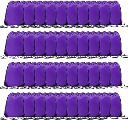 20 Pcs Drawstring Backpack Bulk Draw String Bags Cinch Polyester Bag for Gym Sport, Yellow