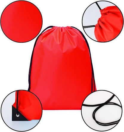 20 Pcs Drawstring Backpack Bulk Draw String Bags Cinch Polyester Bag for Gym Sport, Yellow