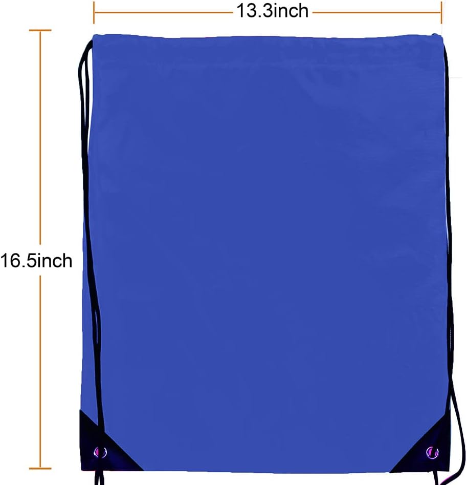 20 Pcs Drawstring Backpack Bulk Draw String Bags Cinch Polyester Bag for Gym Sport, Yellow