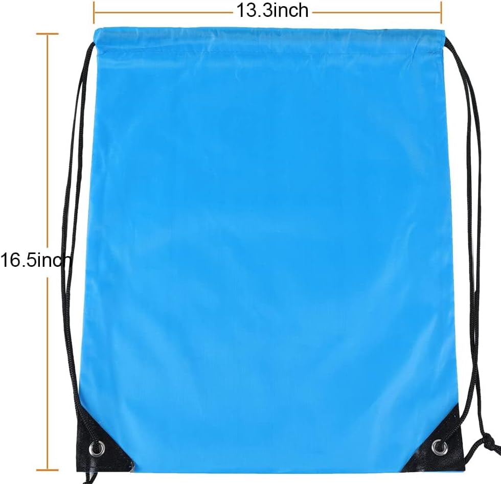 20 Pcs Drawstring Backpack Bulk Draw String Bags Cinch Polyester Bag for Gym Sport, Yellow