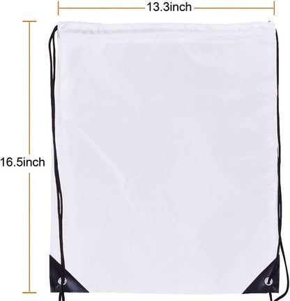 20 Pcs Drawstring Backpack Bulk Draw String Bags Cinch Polyester Bag for Gym Sport, Yellow