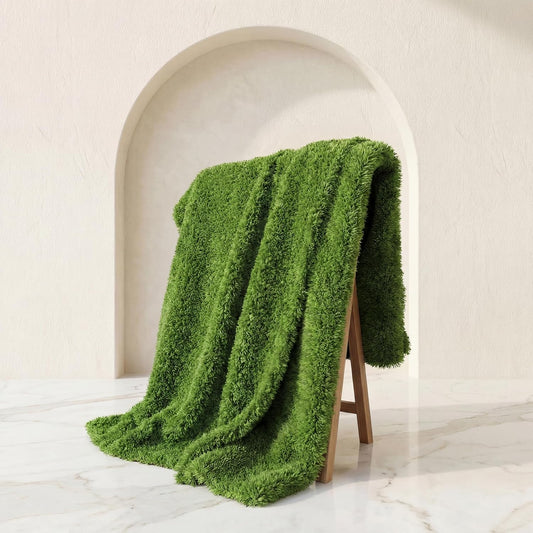 Artificial Moss Carpet 39.37x39.37 Inches -Green Realistic Soft Fake Grass Mat, Moss Wall Panel for Indoor Outdoor Use, Patio Grass for Balcony Decor (Green)