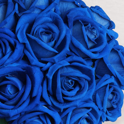 Red Roses Artificial Flowers, Real Touch Velvet Fake Roses Bouquet