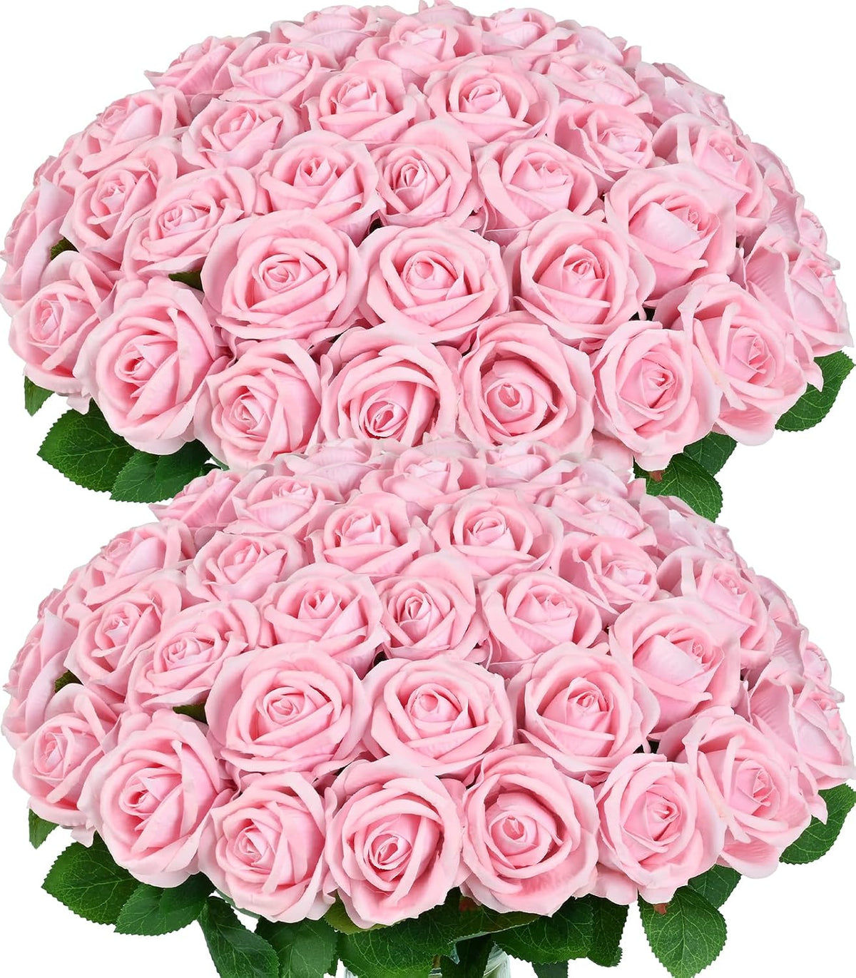 Red Roses Artificial Flowers, Real Touch Velvet Fake Roses Bouquet
