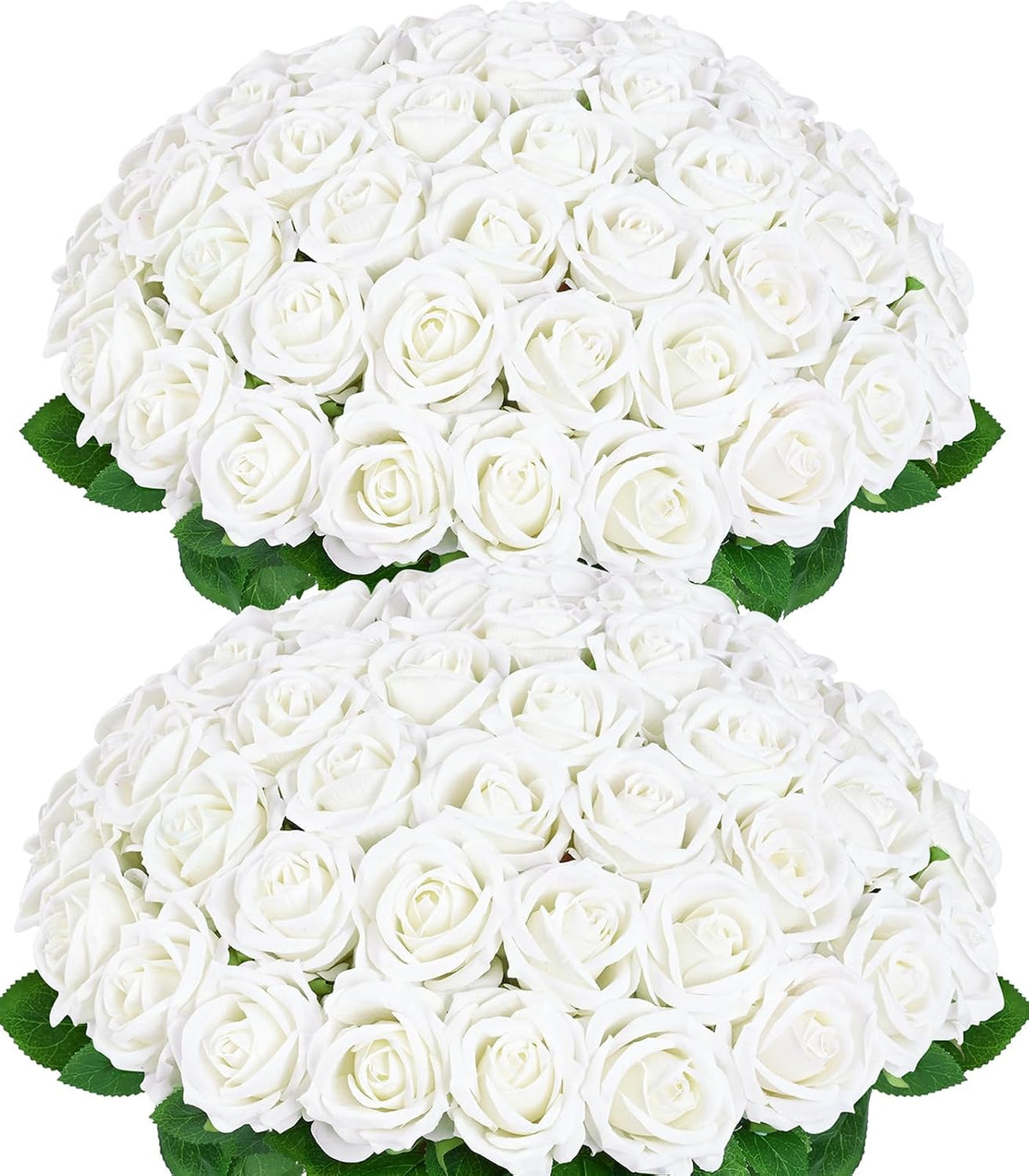 Red Roses Artificial Flowers, Real Touch Velvet Fake Roses Bouquet