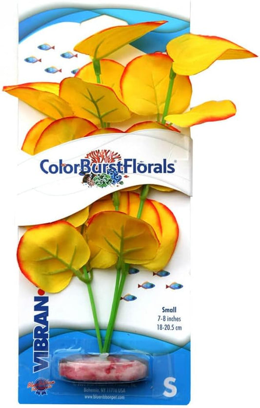 ColorBurstFlorals Broad Lily Leaf Small Silk Aquarium Plant