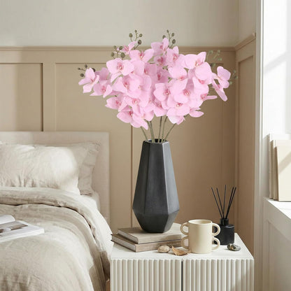 6 Pcs Light Purple Artificial Orchid that Look Real Phalaenopsis Orchid Flowers 30" Velvet Silk Fake Orchid Stems for Tall Vase Wedding Party Centerpieces Home Decor (Light Purple)