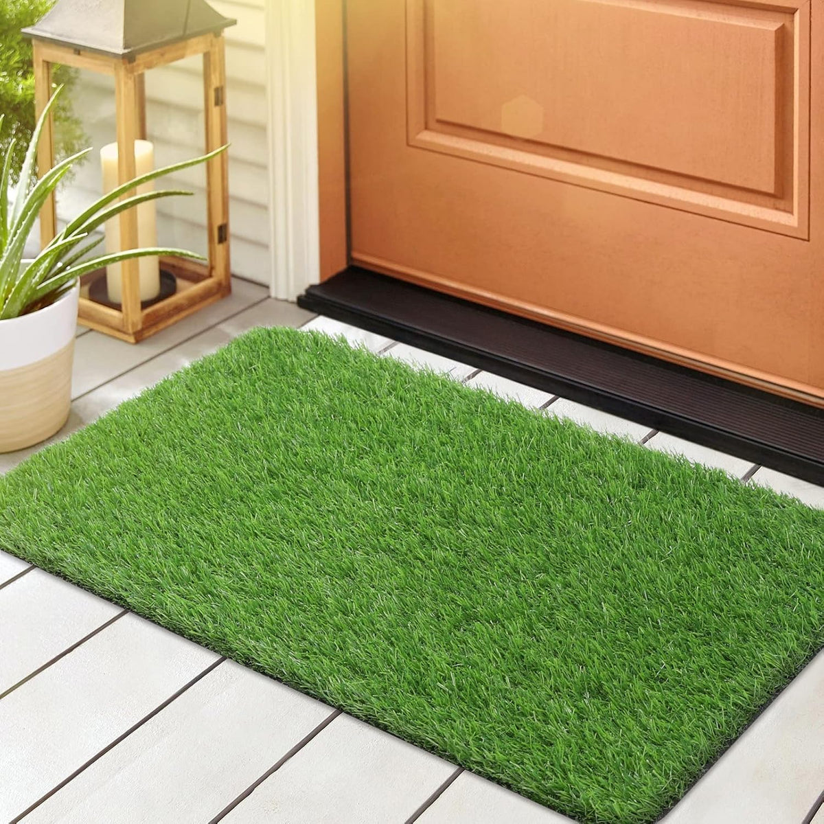 32"x 20" Artificial Grass Door Mat, Turf Grass Dog Outdoor Rug