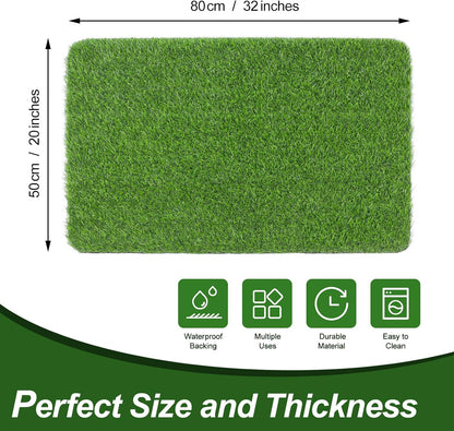 32"x 20" Artificial Grass Door Mat, Turf Grass Dog Outdoor Rug