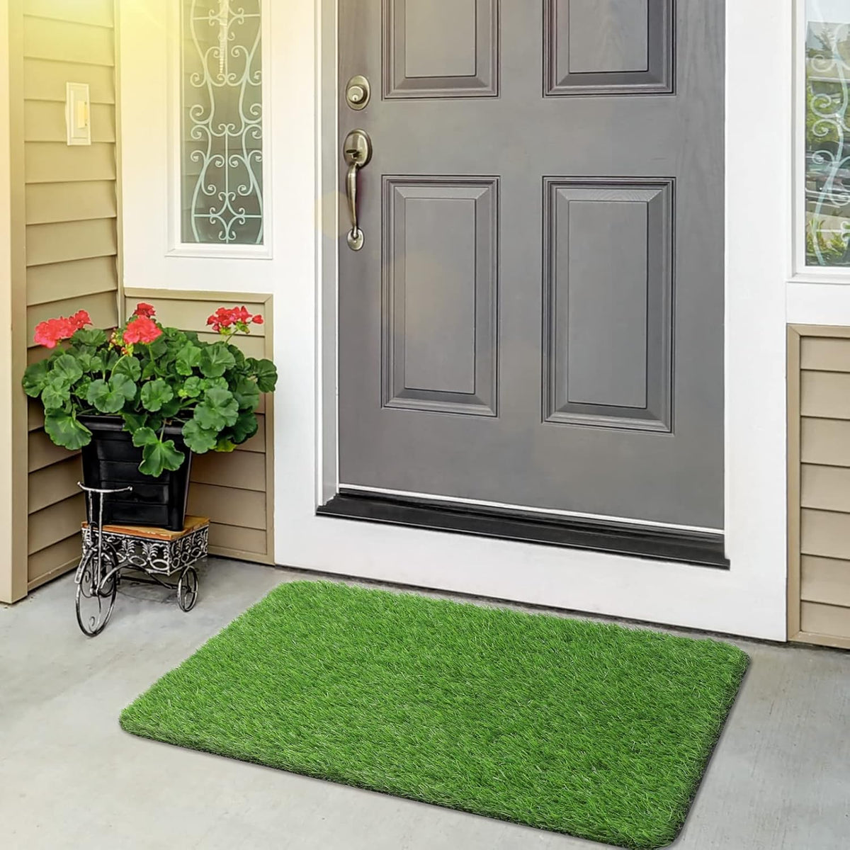 32"x 20" Artificial Grass Door Mat, Turf Grass Dog Outdoor Rug