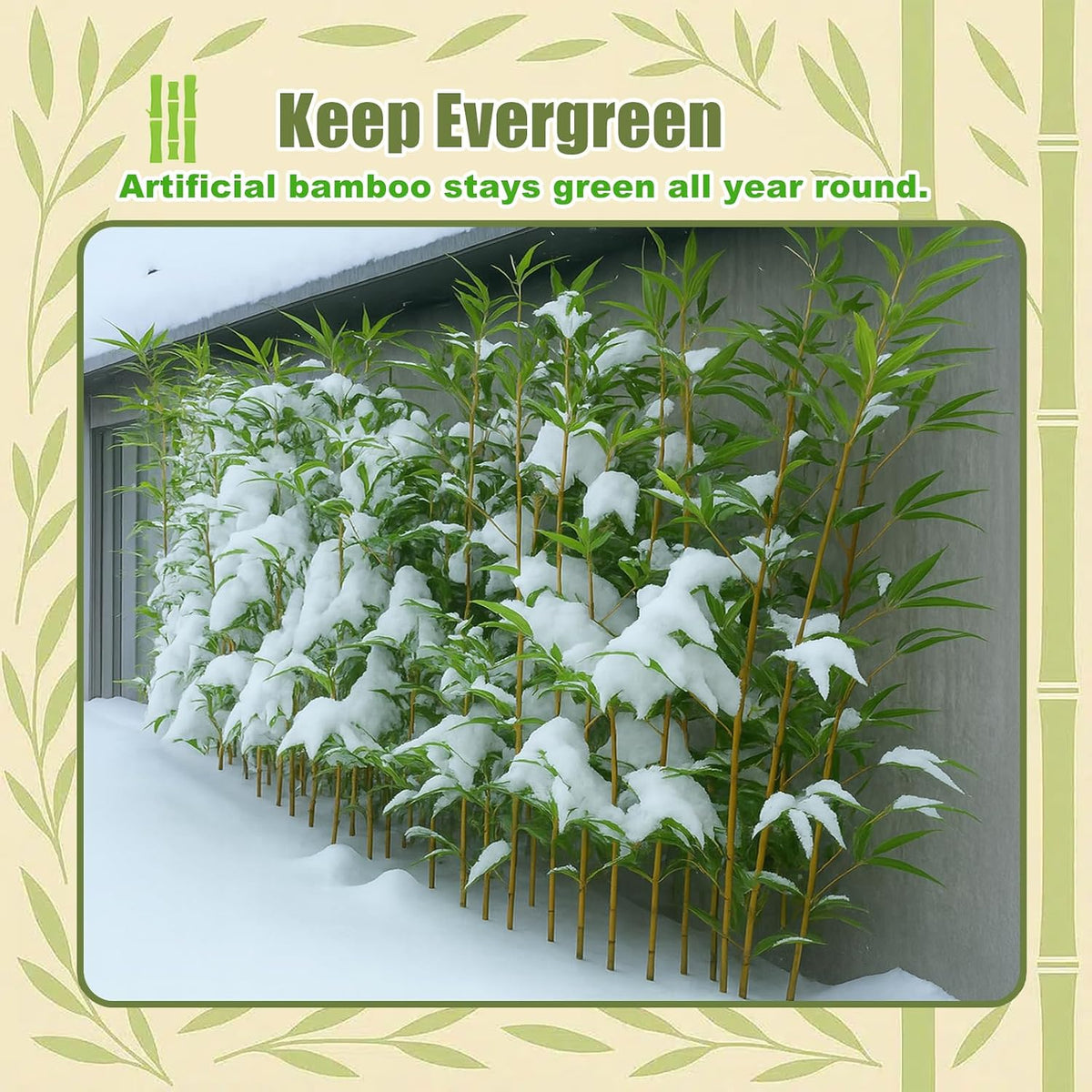 4/5/6/7 ft Faux Bamboo Plant Outdoor 10 Pack, Fake Bamboo with Encrypted Leaves for Patio Garden Yard Decor, Privacy Artificial Bambooo Tree (4ft / 122cm)