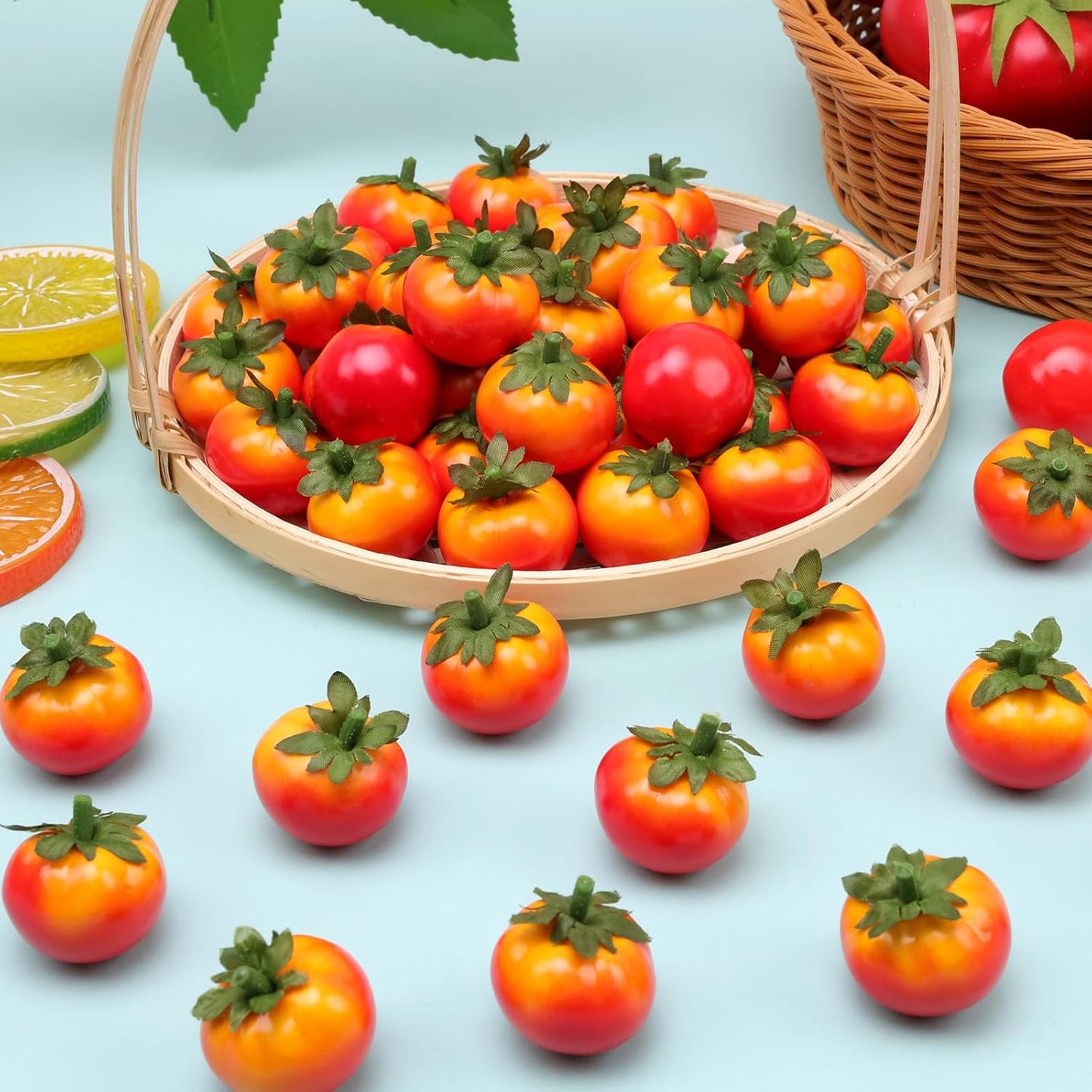 30pcs MINI Artificial Peach Decoration Fake Fruit Home Party Christmas DIY Material - 3.5 cm