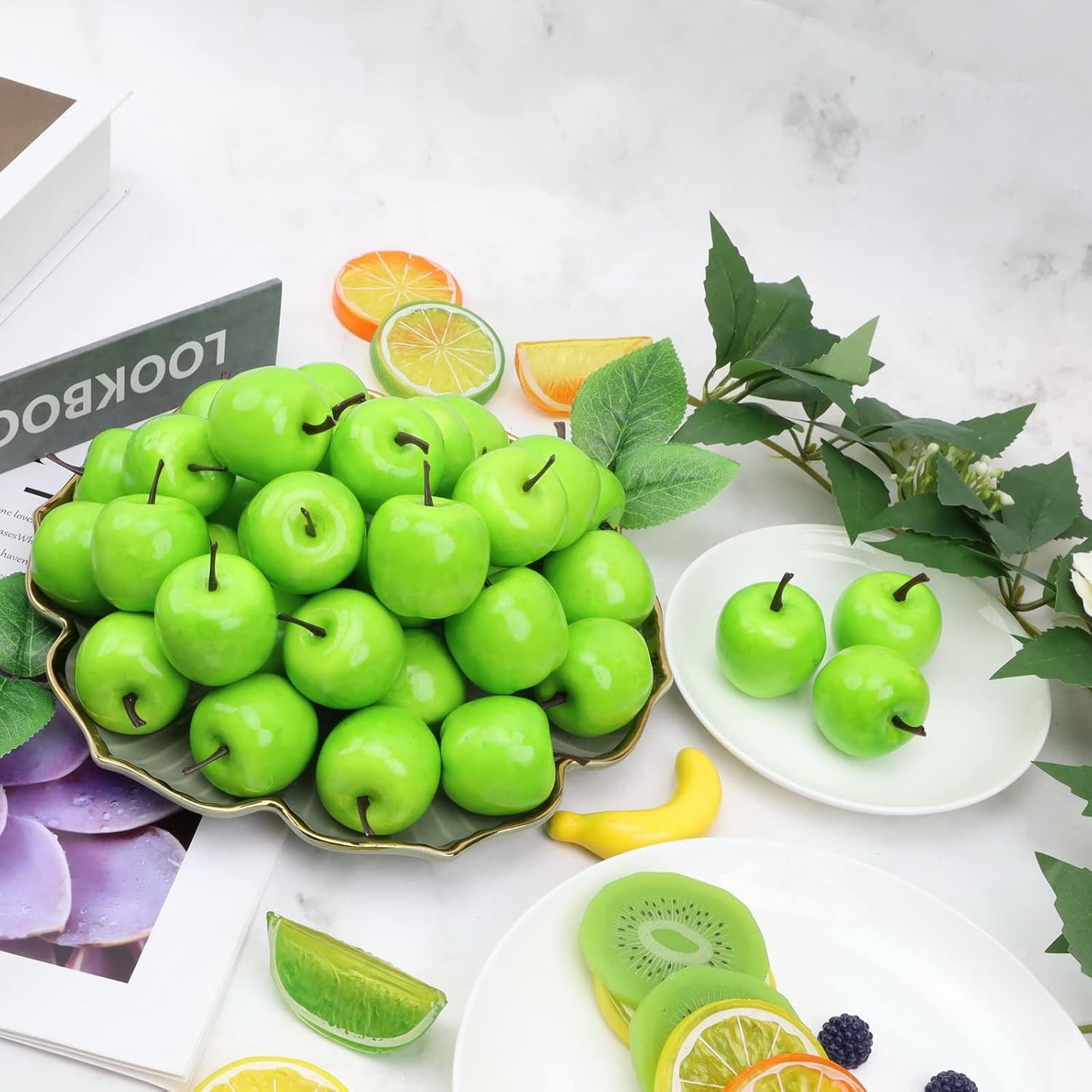 30pcs MINI Artificial Peach Decoration Fake Fruit Home Party Christmas DIY Material - 3.5 cm