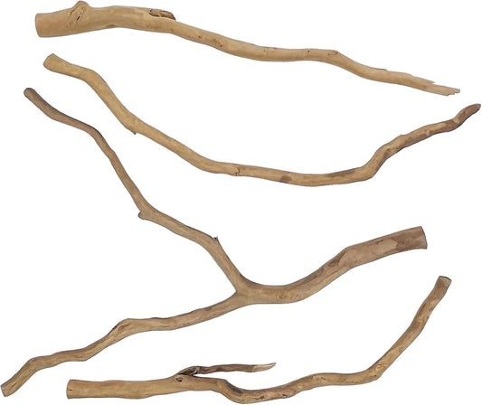 Natural Driftwood for Aquarium, Red Moor Driftwood Mix 12''-16'' Long Driftwood for Decorations Aquarium Driftwood Assorted Shapes Natural Aquarium Decor Driftwood(100g,Delicate Branches)