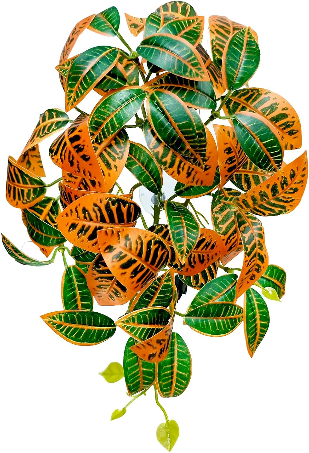 Reptile Plants, Terrarium Hanging Plant Vines, Artificial Leaves with Suction Cup, Bearded Dragon Tank Accessories for Gecko Lizard Snake Frog Tortoise Decorations - Alocasia Velvet