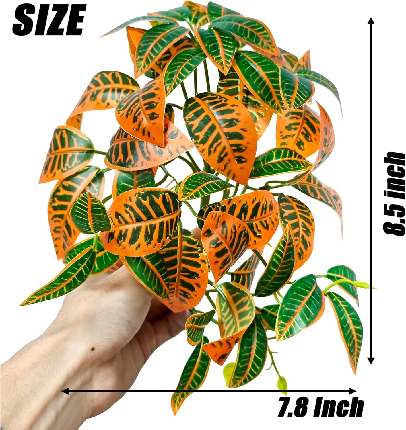 Reptile Plants, Terrarium Hanging Plant Vines, Artificial Leaves with Suction Cup, Bearded Dragon Tank Accessories for Gecko Lizard Snake Frog Tortoise Decorations - Alocasia Velvet