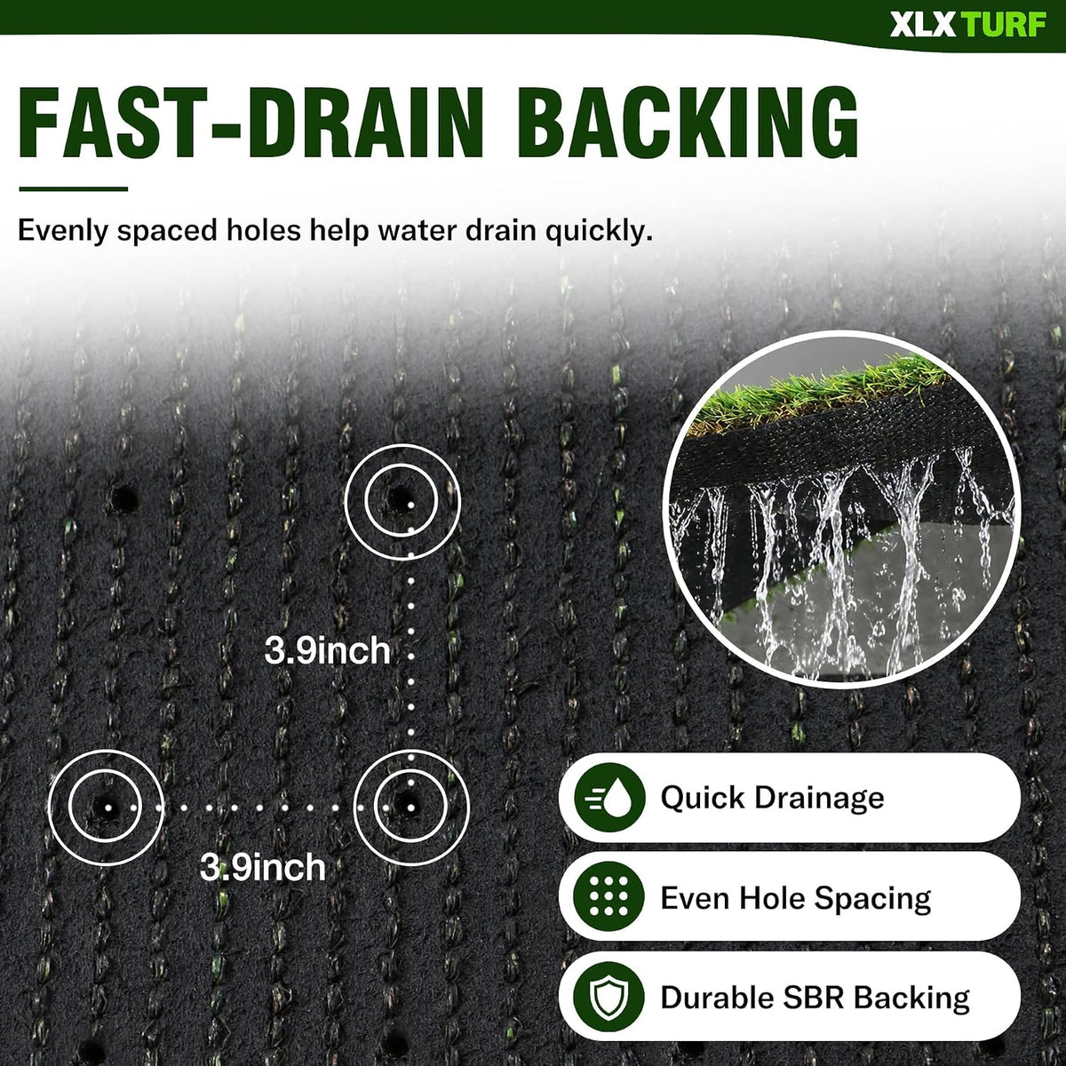 Realistic Artificial Grass Outdoor Rug 3FTX5FT Dog Turf Mat