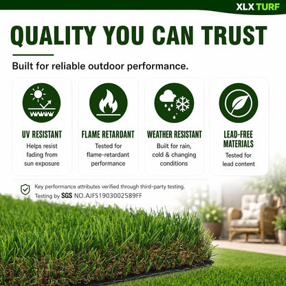 Realistic Artificial Grass Outdoor Rug 3FTX5FT Dog Turf Mat