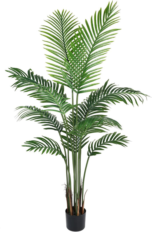 5.2FT Artificial Realistic Large Palm Tree 11 Leaves Faux Palm Potted Plant
