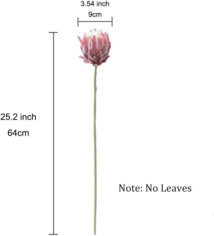 4 Piece Artificial King Protea Flower Tropical Flowers Bouquet Spring Fake Protea Cynaroides Flower Arrangements Silk Flower Bouquet for Wedding Table Centerpiece Decor