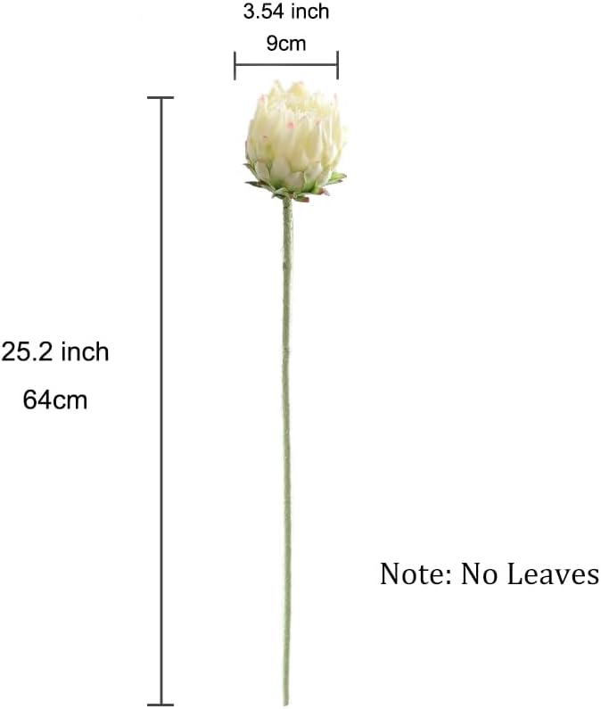 4 Piece Artificial King Protea Flower Tropical Flowers Bouquet Spring Fake Protea Cynaroides Flower Arrangements Silk Flower Bouquet for Wedding Table Centerpiece Decor