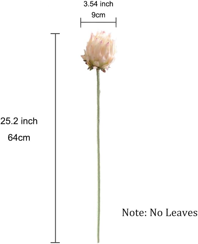 4 Piece Artificial King Protea Flower Tropical Flowers Bouquet Spring Fake Protea Cynaroides Flower Arrangements Silk Flower Bouquet for Wedding Table Centerpiece Decor