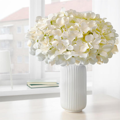 Blue Hydrangea Artificial Flowers Bulk, Faux Hydrangea Flowers Heads, Artificial Fake Silk Hydrangea Flowers with Stems, Blue Flowers Artificial for Decoration Wedding Décor