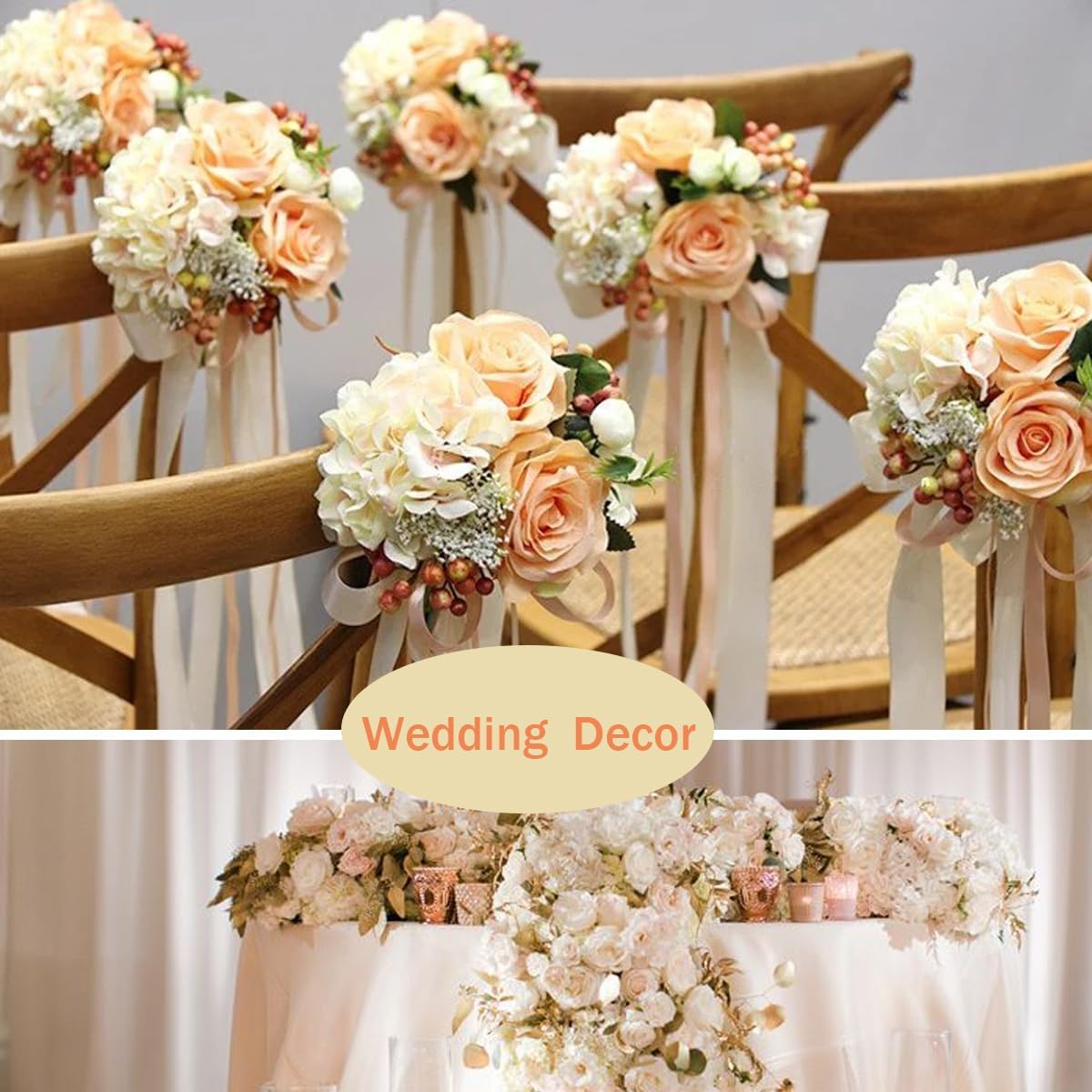 Blue Hydrangea Artificial Flowers Bulk, Faux Hydrangea Flowers Heads, Artificial Fake Silk Hydrangea Flowers with Stems, Blue Flowers Artificial for Decoration Wedding Décor
