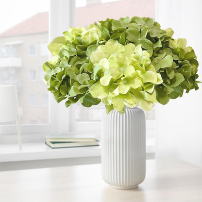 Blue Hydrangea Artificial Flowers Bulk, Faux Hydrangea Flowers Heads, Artificial Fake Silk Hydrangea Flowers with Stems, Blue Flowers Artificial for Decoration Wedding Décor